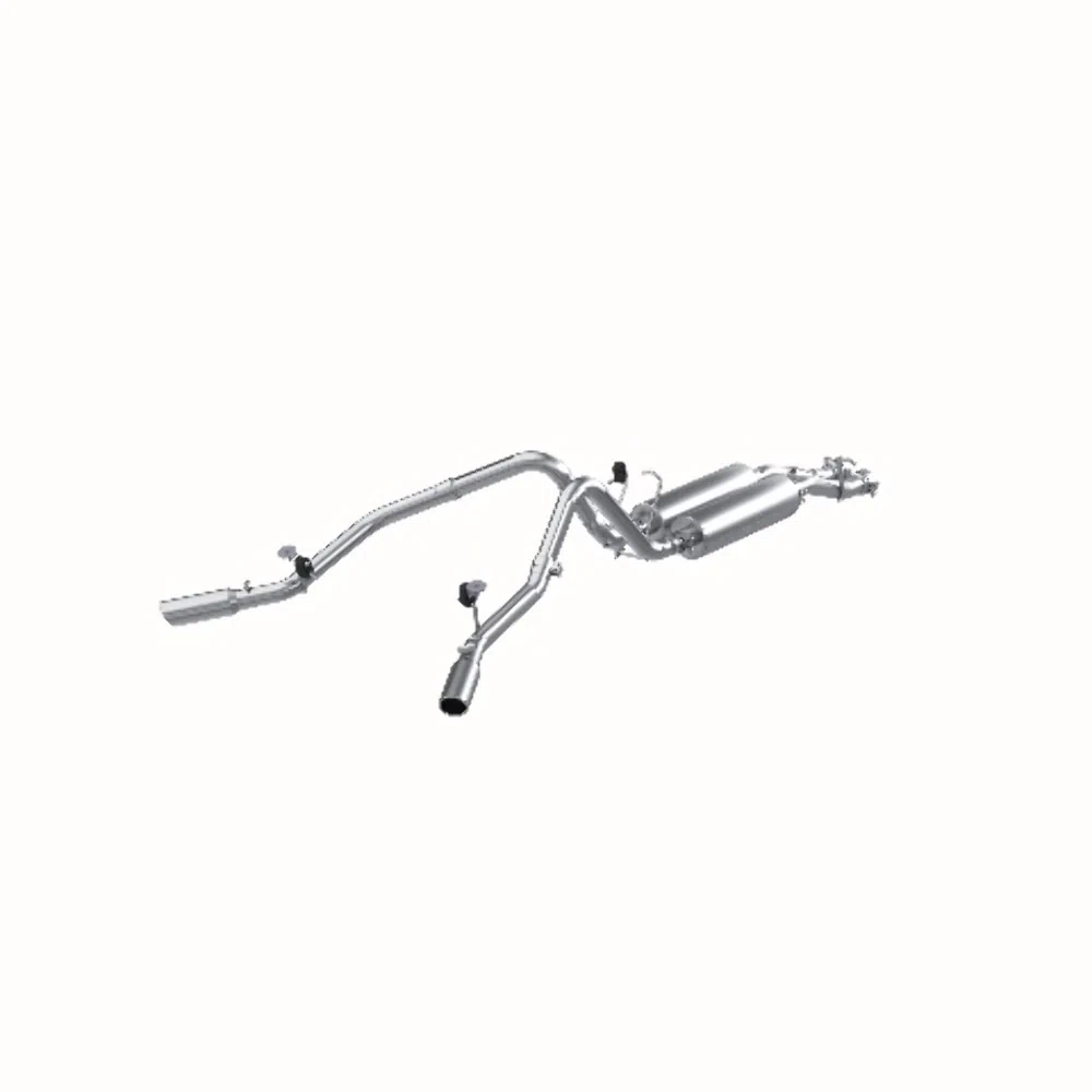Fits 2007 Silverado 2500 HD Classic 2 1_2_ Cat Back Dual Split Side-S5012AL